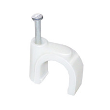 Скоба 7мм круглая пластиковая (100шт) IEK