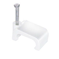 Скоба 12мм плоская пластиковая (100шт) IEK