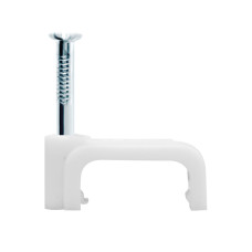 Скоба 8мм плоская пластиковая (50шт) Navigator (71083)