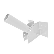 Кронштейн настенный регулируемый угол наклона диаметр трубы 40мм белый для уличного светильника Переноска (КР-3)