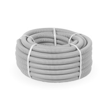 Труба гофрированная ПВХ серая с/з d25 мм (50м/2600м уп/пал) Строитель Промрукав (PR.032550)