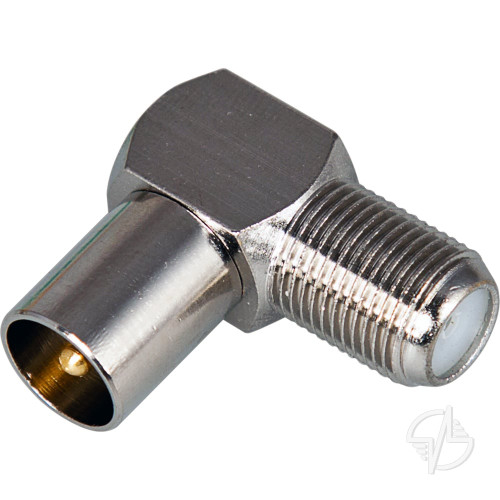 Переход гнездо F - штекер TV угловой, REXANT/Переходники F/TV (05-4311)