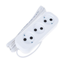 Удлинитель бытовой 3х5м без заземления 6А У6-639 ШВВП 2х0.75 (9631934)