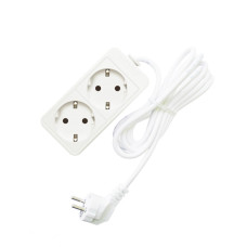 Удлинитель бытовой ТМ Союз 2200 Вт с заземлением 2 гнезда ПВС 3м (481S-9203) Удлинитель бытовой ТМ Союз 2200 Вт с заземлением 2 гнезда ПВС 3м (481S-9203)