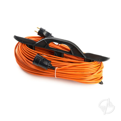 Удлинитель-шнур на рамке 1-местный б/з Stekker, HM02-02-50, 50м, 2*0,75, серия Home, оранжевый (39493)