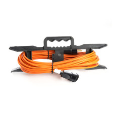 Удлинитель-шнур на рамке 1-местный с/з Stekker, HM05-01-10 (US1), 3*1,5мм2, 10м, 220В, 16А, Home, оранжевый (39631)