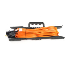 Удлинитель-шнур на рамке 1-местный с/з Stekker, HM05-01-20 (US1), 3*1,5мм2, 20м, 220В, 16А, Home, оранжевый (US1) (39632)