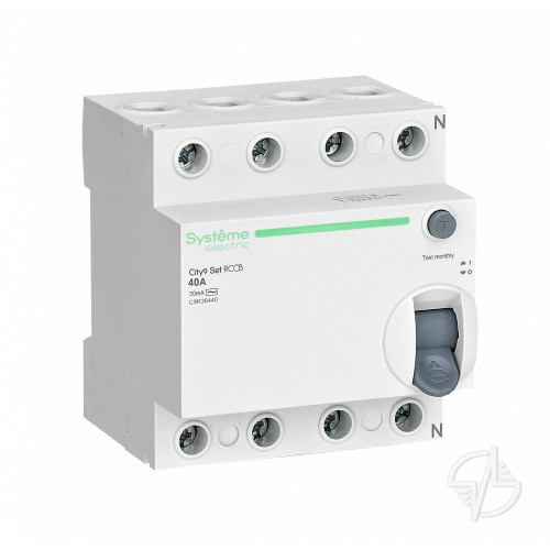 Выключатель дифференциального тока (ВДТ) 40А 4P 30мА Тип-AC 400В City9 Set (C9R36440)