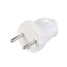 Вилка разборная прямая ВПп20-01-Ст без заземляющего контакта 6А белая IEK (EVP20-06-01-K01)