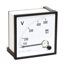 Вольтметр Э47 500В класс точности 1,5 72х72мм IEK