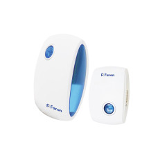Звонок дверной беспроводной Feron E-376 Электрический 36 мелодии белый синий с питанием от батареек (23689) Звонок дверной беспроводной Feron E-376 Электрический 36 мелодии белый синий с питанием от батареек (23689)